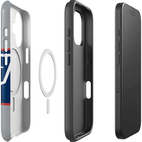 NFL New England Patriots Zone Block iPhone 16 Magsafe Impact Case